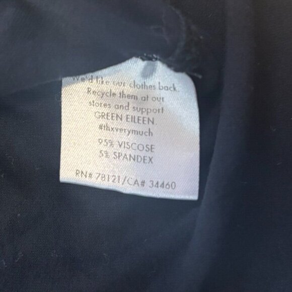 Eileen Fisher Black Viscose Spandex Long Sleeve Shirt Small Petite - Picture 3 of 6